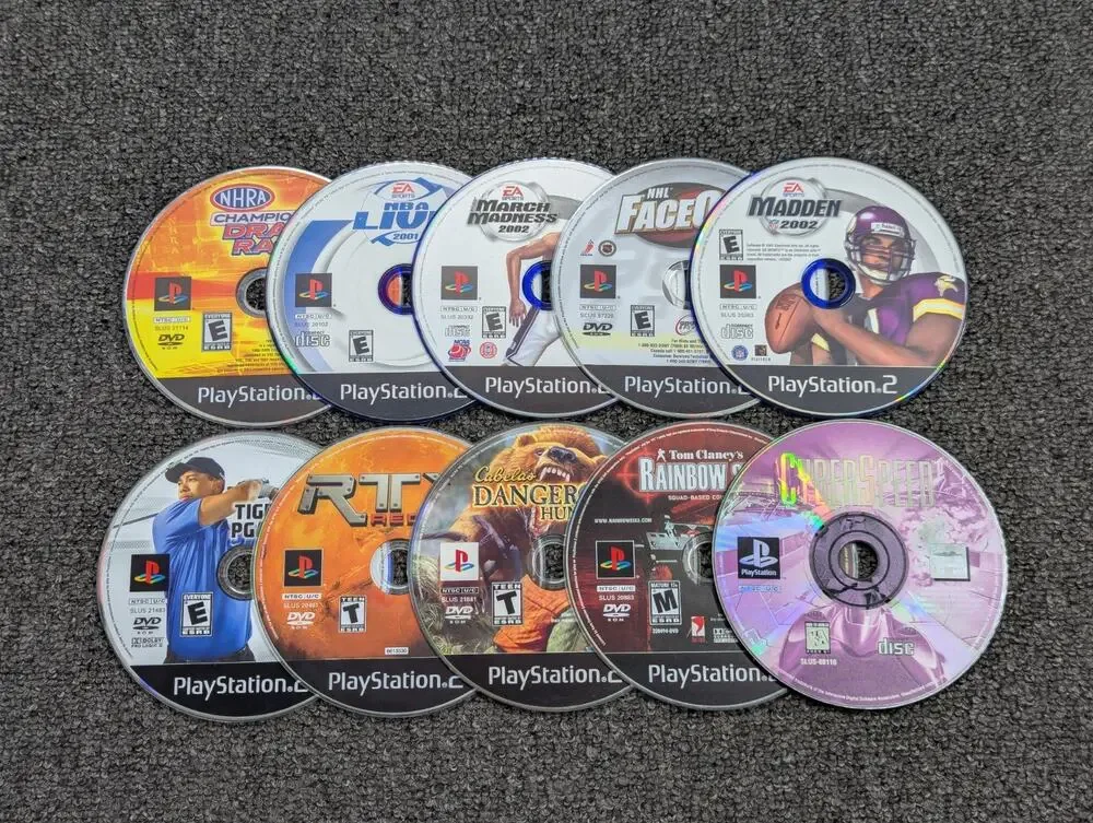Lot of 10 Sony PlayStation 2 PS2 Games Loose Discs in Jewel Cases Tested